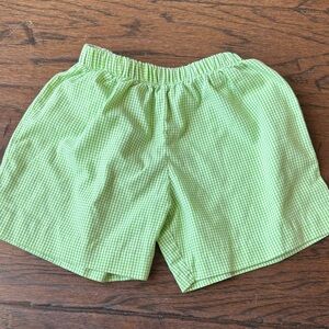 Children's Lime Green Seersucker Shorts